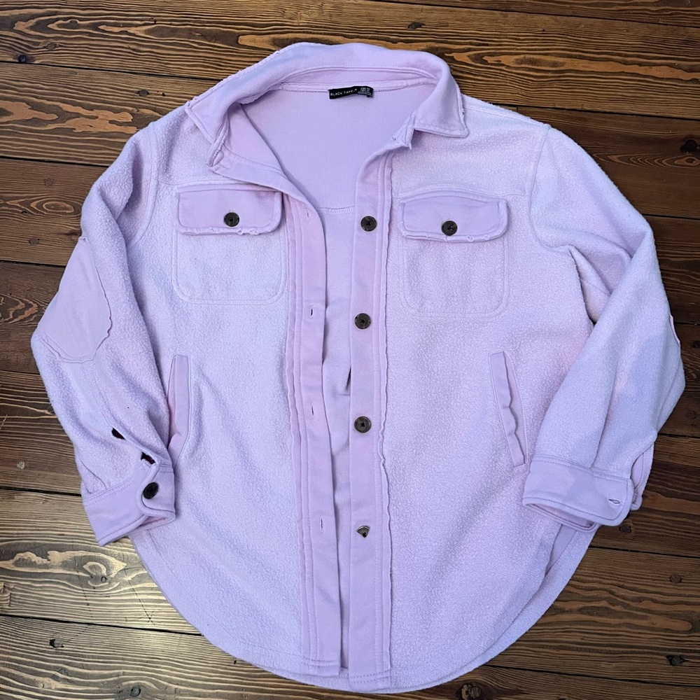 Distressed shacket